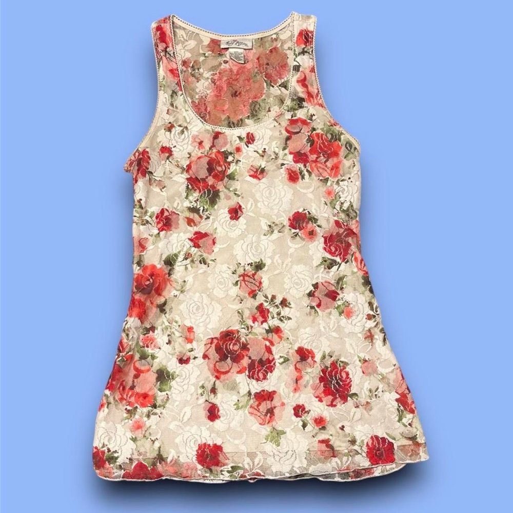Y2K Self Esteem Floral Lace Mini Dress Size Medium Indie Sleaze Downtown Girl